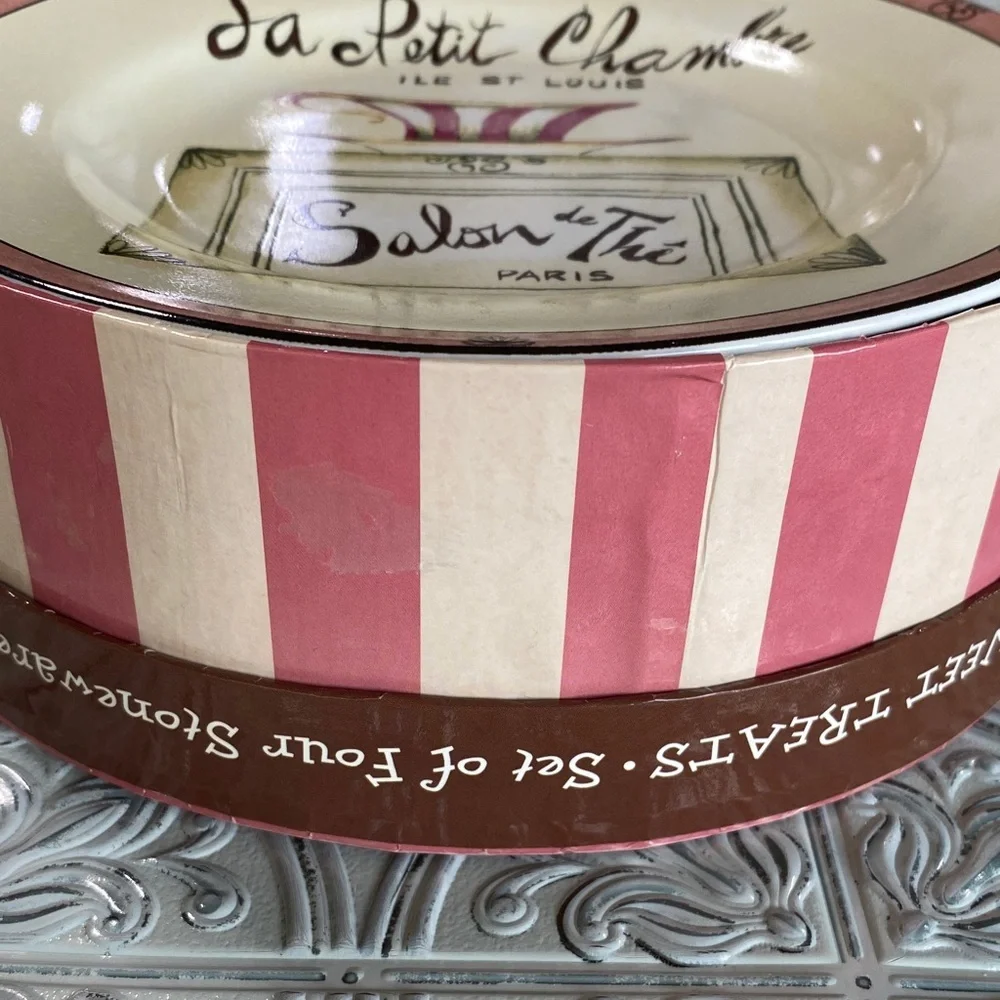 The Sakura Table Sweet Treats Parisian Dessert Plates Set of 4
